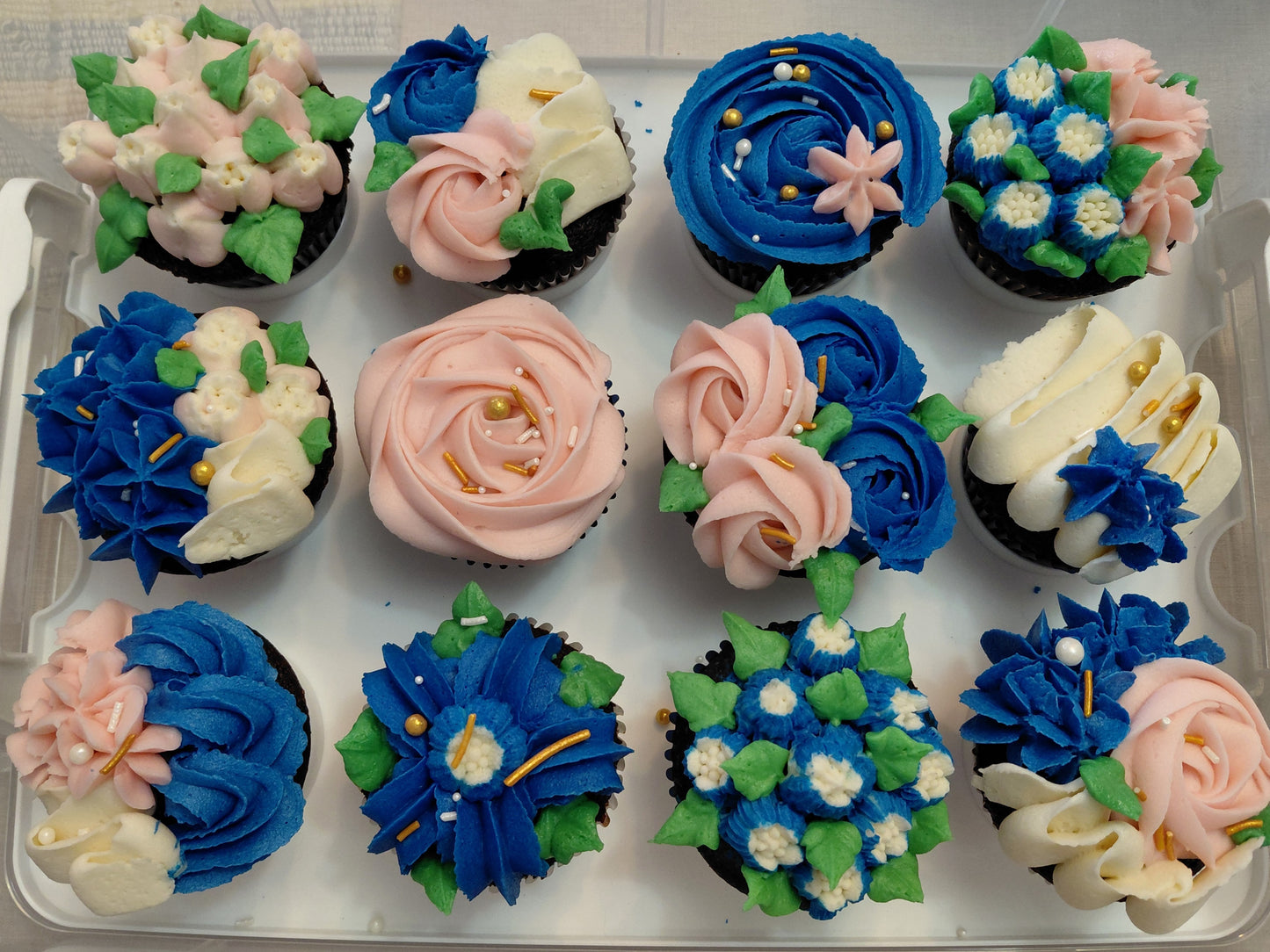 Custom floral cupcakes