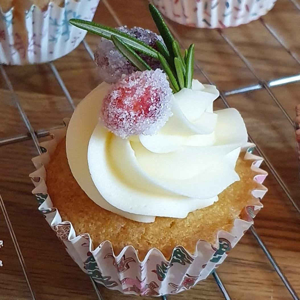 White Chocolate Cranberry Cupcakes