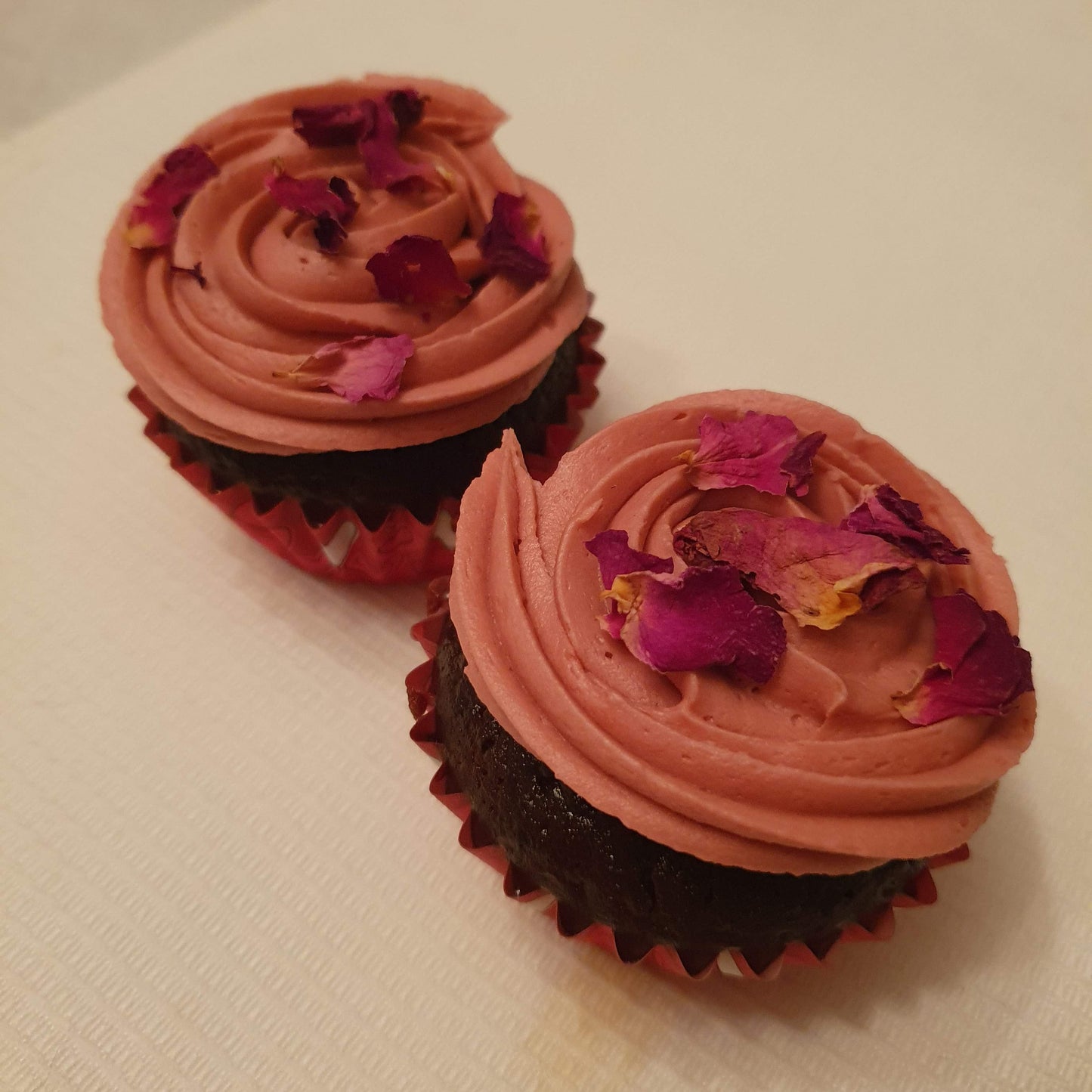 Raspberry Rose Chocolate Cupcakes