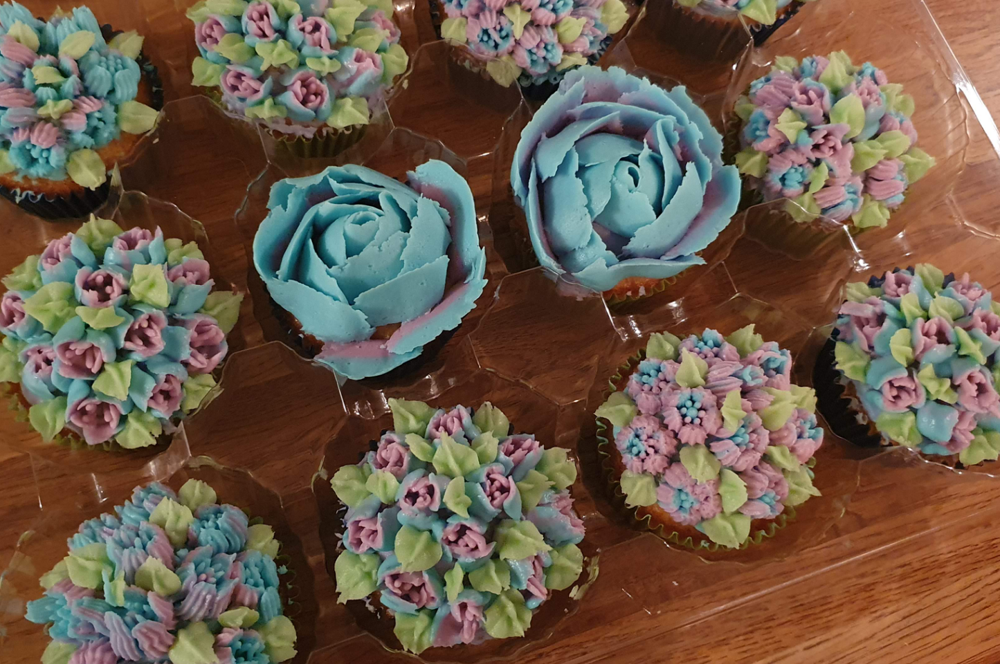 Custom floral cupcakes
